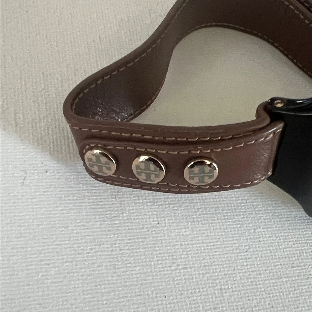Tory Burch Orange Saffiano Case with Brown Frameless Sunglasses